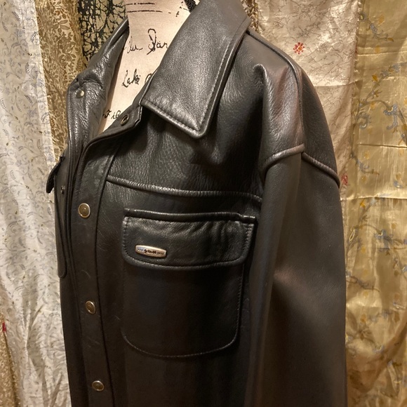 Men’s Vintage Schott’s Leather Jacket (Black) - Picture 2 of 7
